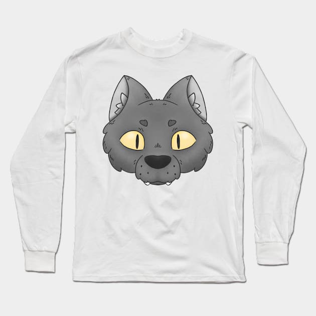 Grey wolf Long Sleeve T-Shirt by IcyBubblegum